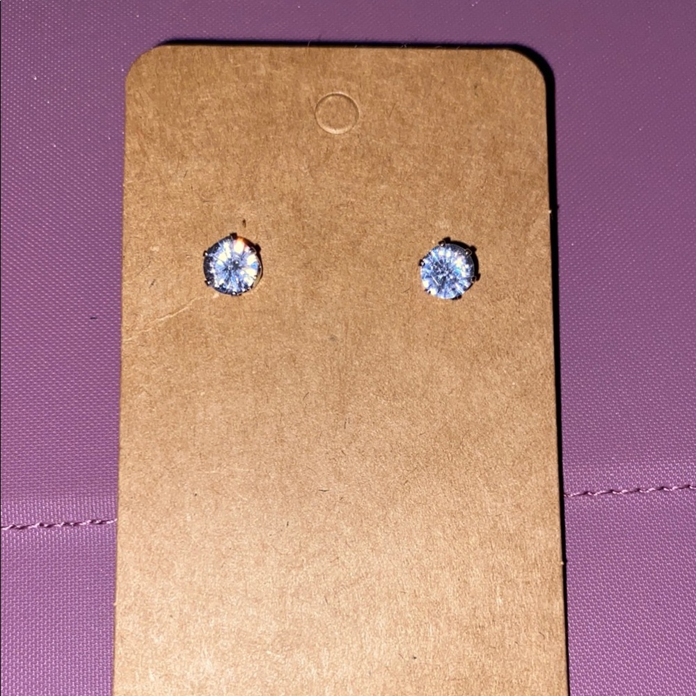 Sparkling Silver Gemstone Earrings